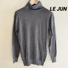 LEJUN タートルネックトップス　毛100% グレー　S