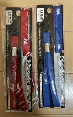 inc. ネックストラップ 青 赤 2本セット