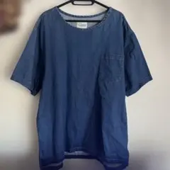 GRAMICCI デニムブルー ダンガリー Tシャツ Lサイズのサムネイル