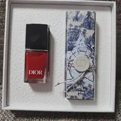 【新品未使用】Dior ネイルポリッシュ 999 7mlとリップ