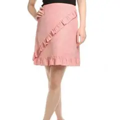 aquagirl リネン混フリルラップ風スカート CROLLA アクアガール