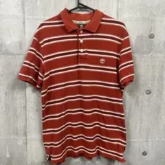 Timberland ティンバーランドレッドストライプ ポロシャツ M