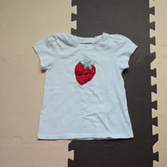 petit main いちごモチーフ Tシャツ 110cm