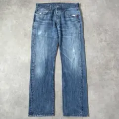 リーバイス501 Levis W36 ブルーデニム 青 古着 鬼ヒゲ 22396 - メルカリ