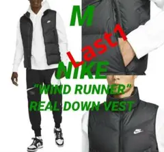 最後 M ナイキ ウィンドランナー ダウンベスト ストームフィット 撥水 黒