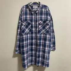 Denifits デニフィッツ シャツ トップス チェック 大きいサイズ 4L
