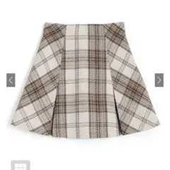 GRL インパン裏地付きチェック柄プリーツスカート　tu963