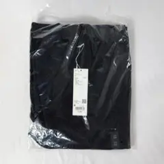 【ユニクロ/UNIQLO】ブラッシュドモックネックTシャツ/長袖 黒【新品】