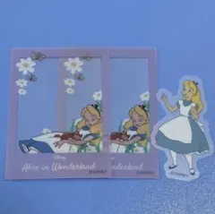 ディズニーストア 貼ってはがせる シール ステッカー バラ売り アリス 3枚