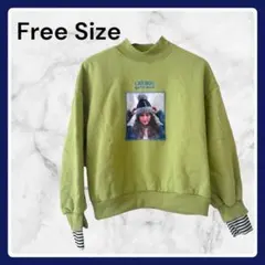 【美品】オリーブグリーン スウェット トレーナー オーバーサイズ