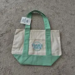 TRADER JOE'S MINI PASTEL CANVAS TOTE BAG