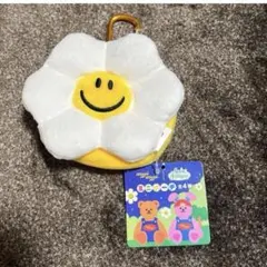 新品 ウィグルウィグルカラビナ付きミニポーチ ポーチ フラワースマイル花のサムネイル