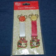 ディズニー　ストラップ　ペア　ミッキー　ミニー　クリスマス