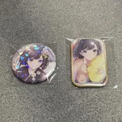 【新品】2種セット プロセカ スクエア缶バッジ ホログラム缶バッジ 東雲絵名