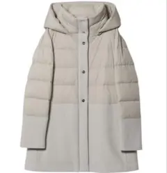 HERNO ウール 切り替え ダウンコート ベージュ　40