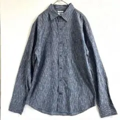 美品　オールドネイビー　長袖　シャツ M メンズ　ブルーグレー　ボタンシャツ