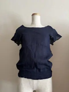 BEAMS 綿100% カットソー　シャツ　ブラウス　F　ネイビーのサムネイル