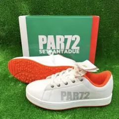 【新品】ゴルフシューズ スパイクレス PAR72 27.5㎝ ホワイトオレンジ