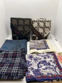 セリーヌ フェンディ バーバリー マカダム柄 タオル ハンカチ セット