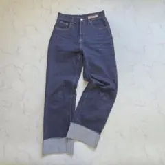 Dazy　ロールアップ　ワイドデニムパンツ　ストレート　Ｍ　ブルー　SHEIN