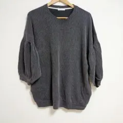 ✨️CHERISH バルーンスリーブ チュニック【L】レディース ブラック系