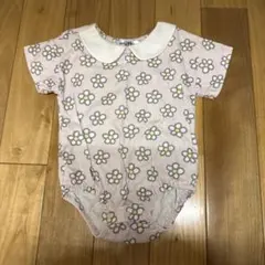 miffy 花柄ロンパース 70 襟付きロンパース 半袖 ミッフィー