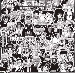 HUNTER X HUNTER ハンターハンター　モノクロ ステッカー　70枚