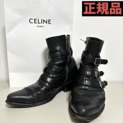 【CELINE※正規品※】 セリーヌ革ブーツ   ジッパー付き バックル付き