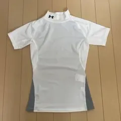 ジュニア アンダーアーマー 白 ハイネック 半袖アンダーシャツ 夏用YMD