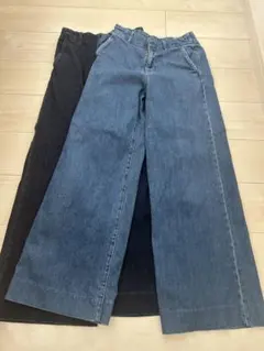 ユニクロ　ワイドトラウザジーンズ　2本セット