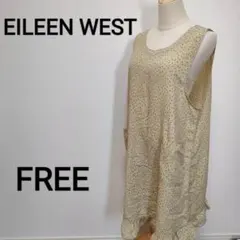 EILEEN WEST FREE エプロンワンピース　小花柄　2126