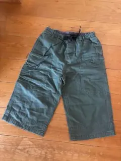 キッズ用オリーブグリーンハーフパンツ