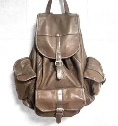 本革 レザー リュック バック ギミック 多ポケット ヴィンテージ