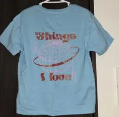 水色 半袖Tシャツ 'Things I love'のサムネイル