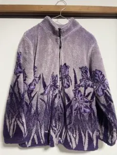 BLACK MOUNTAIN 花柄フリースジャケット Mサイズ