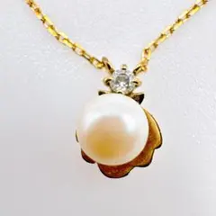 【Samantha Tiara】ゴールドパール×CZネックレス37+3cm