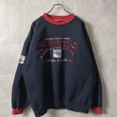 Lee SPORT NHL レンジャーズ 刺繍ロゴ スウェット XL 紺 古着