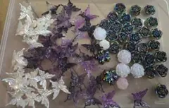 花と蝶のデザインビーズセット