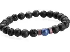 メンズ　ブレスレット　天然石 溶岩石　パワーストーン