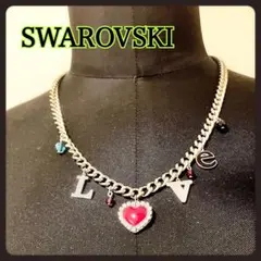 【極美品】 スワロフスキー ネックレス クリスタル LAVE海外モデル