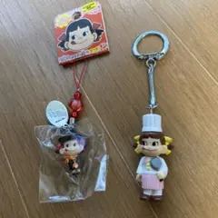 ペコちゃん ストラップ キーホルダー　２点