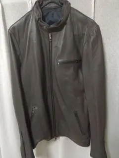【未使用品】THE SHOP TK シープレザーライダースジャケット　グレーXL