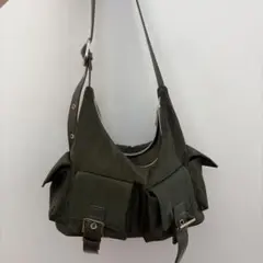 オリーブグリーン ショルダーバッグ　PAGE BOY