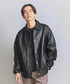 ユナイデットアローズ　レザー　コーチジャケット