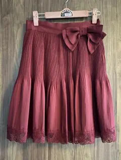 レストローズ　ボルドー　レースミニスカート　LEST ROSE