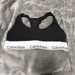 캘빈클라인 스포츠 브라 노패딩 블랙