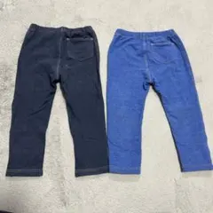 UNIQLO レギンス／デニムライク　10分丈　90cm 2点セット