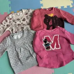 ベビー長袖トレーナー4枚セット　女の子　80⭐︎