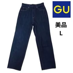 ☆GU ジーユー ハイウエスト ストレートジーンズLサイズ☆