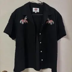Dickies 半袖シャツ 刺繍入り ブラック Fのサムネイル